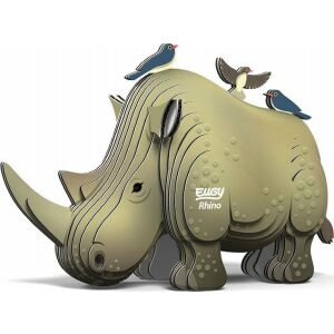 EUGY 3D Nashorn Puzzle, umweltfreundliches Nashorn Modellbausatz für Kinder - Eugy
