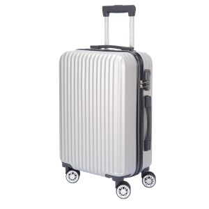 Valiză gri Dollcini Világjáró de 28 inch cu mâner telescopic și roți - Dollcini Valize