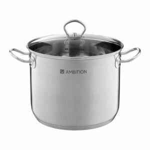 Ambition Acero 32cm stainless steel pot with glass lid - Pot