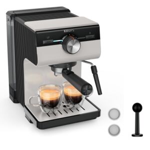 Ekspres do kawy Krups XP381B10 Authentic z prasą dźwigniową, szary