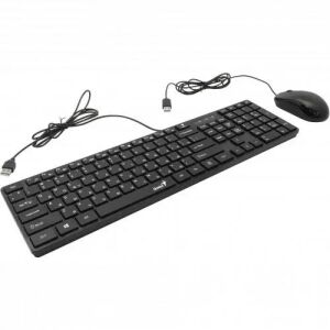 Genius SlimStar C126 Kabelloses Tastatur- und Maus-Set, Schwarz - Tastaturen