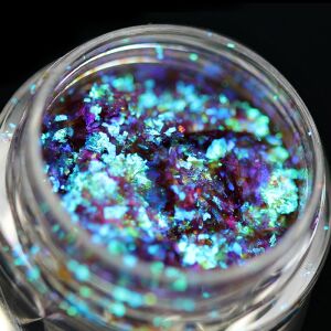 Pigment pehely PK123 (türkizkék-zöld-lila) sminkhez KAJOL Beauty, <0,25g