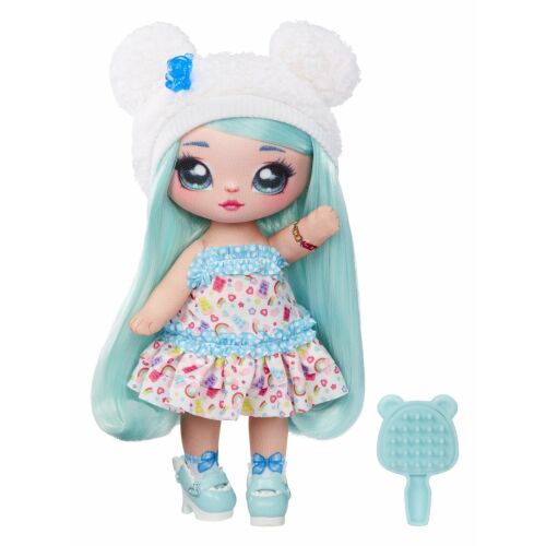 Brianna Bear Sweetest Sweets Na! Na! Na! Surprise Puppe mit Bärenmütze, blauen Schuhen und einer Haarbürste