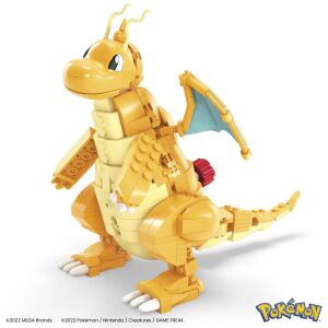 Mega Construx Pokémon Dragonite építőkészlet, 387 darab, Sárkány típusú Pokémon figura - Mattel