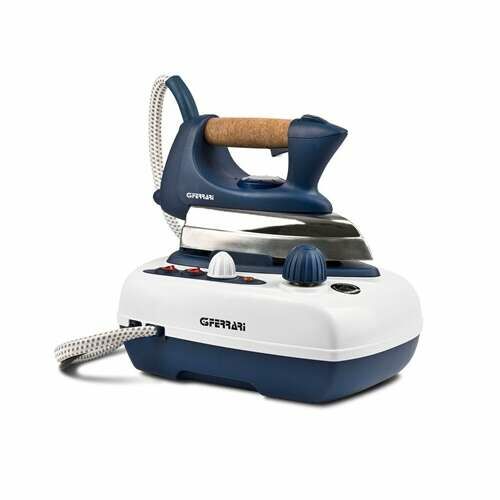 G3 Ferrari G40019 steam station, blue and white, with cork handle