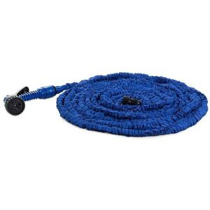 Kihúzható kerti tömlő 10m - 30m locsolópisztollyal, kék