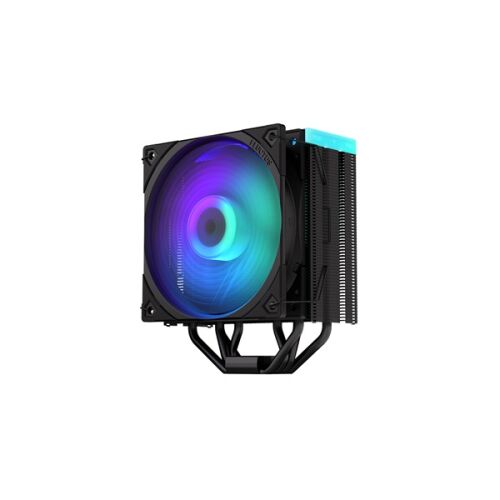 Endorfy Fera 5 Black ARGB CPU hűtő, ferde nézet RGB világítással