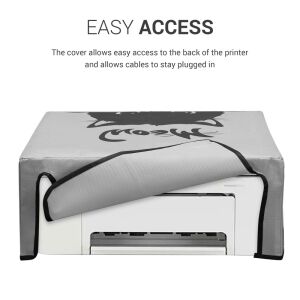 Husa pentru imprimantă Kwmobile pentru HP DeskJet 4120e / DeskJet 4155e, gri/negru, plastic, acces ușor la partea din spate a imprimantei - Imprimante, consumabile pentru imprimante