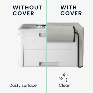 Brother HL-L3210CW / HL-L3230CDW LED nyomtató Kwmobile védőburkolattal és anélkül, bemutatva a portól való védelmet - Nyomtató, nyomtató kellékanyag