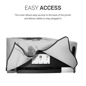 Husa gri pentru imprimantă cu acces ușor la spate pentru cabluri, husa pentru imprimantă Kwmobile pentru Canon PIXMA TS8350 / TS8351 / TS8352 - Imprimante, consumabile pentru imprimante