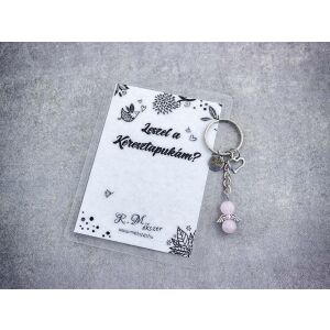 Leszel a Keresztapukám kulcstartó rózsakvarccal 125916489 - Ajándék kulcstartó