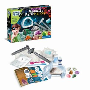 Set de laborator Clementoni Science & Play Gemstones and Minerals, include instrumente, pietre și instrucțiuni - Jocuri stiintifice si exploratori