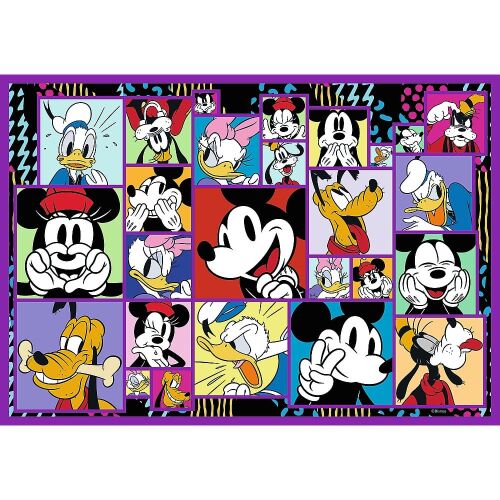 Disney Mickey Mouse und seine Freunde 4x250 Teile Puzzle mit Mickey Mouse, Donald Duck, Goofy und Minnie Mouse