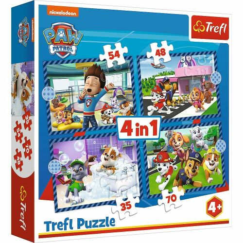 Puzzle Trefl 4In1 Patrula Catelusilor Activitatile Zilnice Ale Echipei 171756957 - Puzzle és kirakó