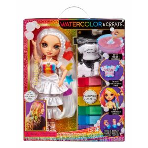 Rainbow High Aquarell Erstellen Sie eine braunäugige Puppe
