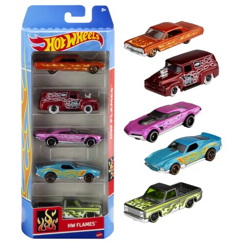 5 darabos Hot Wheels Hw Flames kisautó készlet