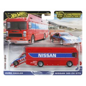 Hot Wheels Euro Hauler Transporter mit Nissan 300 Zx Gts Auto, Maßstab 1:64