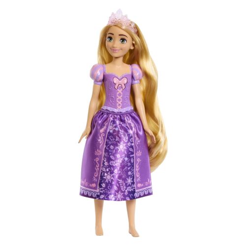 Disney hercegnő Rapunzel éneklő baba, Mattel, Tangled, lila ruha, hosszú haj, korona - Játék