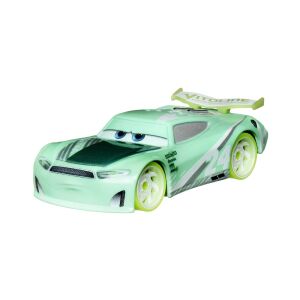 Chase Racelott Glow Racers model samochodu, zielony i biały, skala 1:55, świeci w ciemności - Mattel