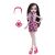 Monster High Papusa Draculaura Puppe, rosa Kleid mit Herzen und Fledermäusen, rosa Schuhe, rosa Handtasche, rosa Stirnband