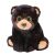 Ty Beanie Babies Plus Ty 24Cm Beanie Babies Urs Negru plüssjáték, fekete medve nagy szemekkel