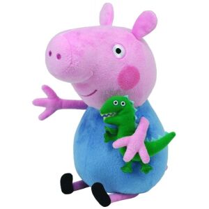 Peppa Pig Plüschtier mit George dem Dinosaurier, 28cm, Ty Beanie Babies - Kuscheltiere