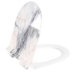 Scaun WC Carlo Granit Shiny Duroplast Slim, efect marmură - Capace de toaleta/WC