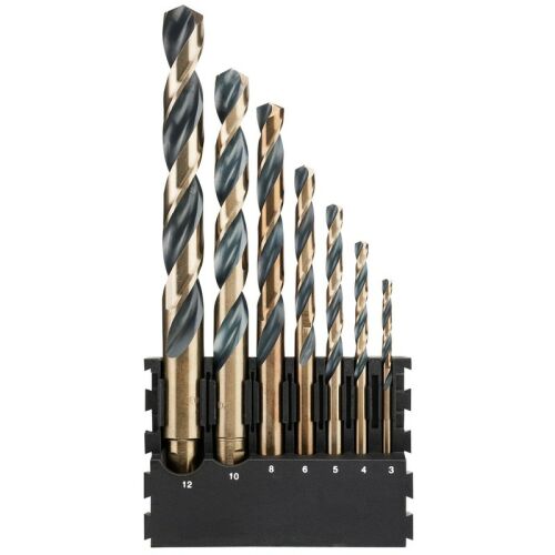DEWALT 7-piece metal drill bit set with cylindrical shank