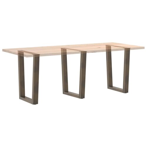 Dining Table Legs V-Shape 3 pcs natúr acél 70x(72-73,3)cm acél