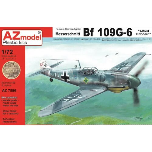 AZ model Bf 109G-6 Alfred Onboard 1:72 méretarányú modell készlet doboza - Modell és makett