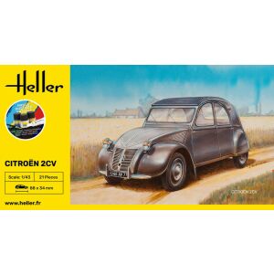 Heller Citroen 2CV 1:43 Méretarányú Modell Készlet - Doboz Művészet - Heller