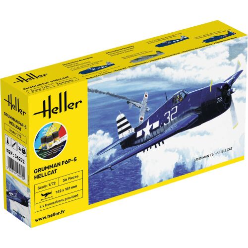 Heller STARTER KIT F6F Hellcat 1:72 méretarányú repülőgép modell készlet csomagolása - Heller