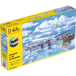 Heller Douglas C-118 Liftmaster 1:72 méretarányú modellkészlet csomagolása - Heller