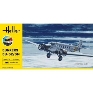 Heller Junkers JU-52/3m 1:72 méretarányú makett készlet dobozának elölnézete - Heller