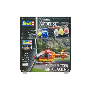 Revell Model Set EC135 Air-Glaciers 1:72 Model Helikoptera - Revell Model, makieta