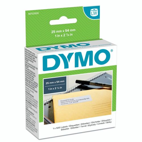 DYMO 11352 LabelWriter Labels box, 25x54mm, 500 labels