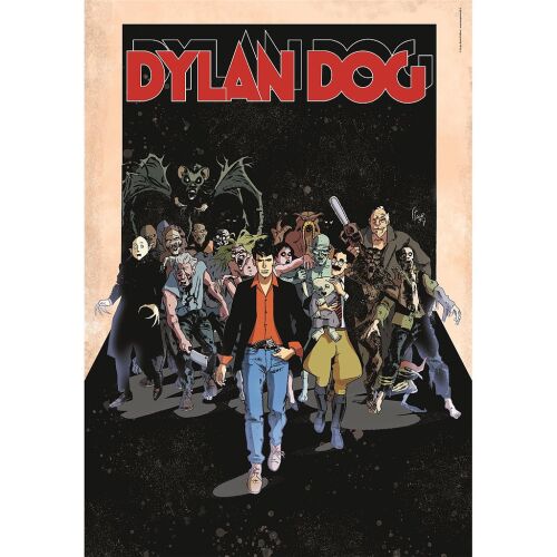 Puzzle Dylan Dog 1000 elementów, Clementoni, z postacią komiksową Dylan Dog