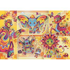 Puzzle Disney Classics 1000 de piese, cu personaje colorate, cum ar fi Stitch, Simba și Dumbo, perfect pentru adulți și copii - Clementoni Puzzle
