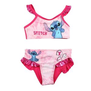 DISNEY Lilo & Stitch różowy bikini z falbankami strój kąpielowy dla dziewczynek 3-4 lata - Stroje kąpielowe dla dzieci