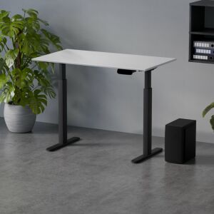 Profi elektromosan állítható magasságú íróasztal 120x80cm fehér | Dupla motor - Memória - USB - Nagy teherbírás | LVN System Control Pro