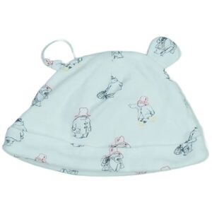 Czapka dla niemowląt z uszami Paddington Bear, biała z czarnym i czerwonym nadrukiem - TU