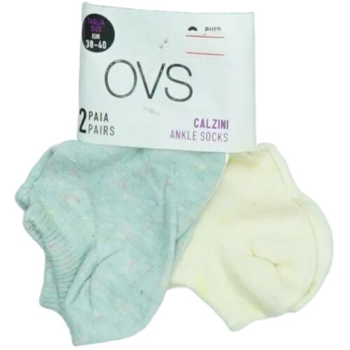 2 pár OVS bokazokni zöld és sárga színben színes pöttyökkel - Női zokni