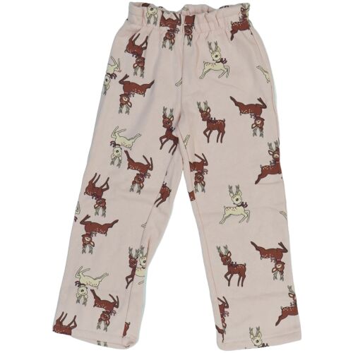 Rózsaszín rénszarvasos mintás gyerek melegítőnadrág, 122-es méret - H&M