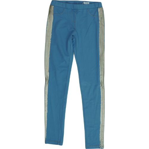 Kék leggings ezüst csíkokkal, 164-es méret - Gyerek leggings