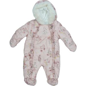 Rosa Baby-Schneeanzug mit Blumenmuster, Größe 62 - Zubehör für Kinderwagen