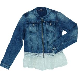 Kurtka jeansowa OVS dla dziewcząt z koronkowym wykończeniem - Kurtka damska