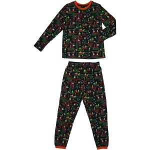 Gyerek pizsama videójáték mintával, karácsonyi szereplőkkel - George