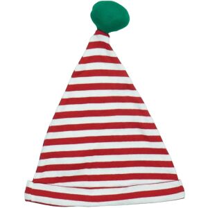 Piros-fehér csíkos manó sapka zöld pompommal - George