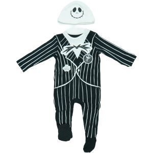 Kostium dziecięcy Jack Skellington z filmu Koszmar przed świętami Disneya, rozmiar 80, z czapką - Kostium dla dzieci