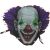 Gruselige Clown-Maske mit Größenangaben, schauriges Halloween-Kostüm